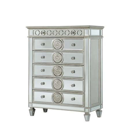 Gfancy Fixtures 21 x 44 x 56 in. Mirrored Wood Chest GF3703452